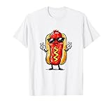 Hotdog Kawaii Sketch Hot Dogs Lover Food Teen Toddler Kid T-Shirt