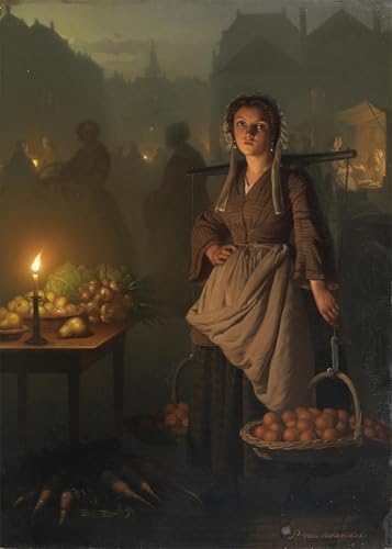 Cuadro Mercato a lume di candela para decorar tu salon con un toque de arte clasico de 60x90cm