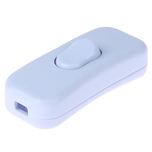 Liuchuchu White Inline Switch 2Pc Light Switch Ac 250V On/Off Table Desk Lamp Cord Toggle Switches(White)