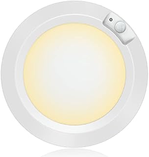 Awanber Motion Sensor Ceiling Light Battery Operated Indoor, Wireless LED Lights Battery Powered for Pantry Shed Toilet Stair Basement Bathroom - 210LM 3000K Warm White