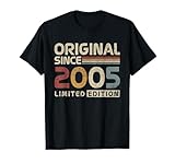 originale 2005 regalo compleanno 20 anni per ragazzi ragazze maglietta