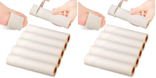 Image of Tondiamo 6 Pcs Foam Toe Sleeves Protector Cuttable Tube, Large, Beige | Foam Bandages Cuttable Tube Toe Cushion Covers, Foot Protection for Feet, Bunion, Hammer, Callus Corn, Bliste, Pain