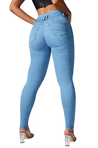 Jean slim femme stretch taille haute Onsoyours en denim élastique