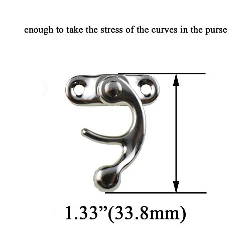 Hahiyo 1.26 Inch Length Right Latch Hook Hasp With 40 Screws Smooth Swivel Close Securely Neutral Appearance Carbon Steel Decorative Buckle Lock Hasp Silver 10 Pcs For Gift Cases Music Jewelry Boxes #TOP2