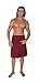 Arus Men's Organic Turkish Cotton Adjustable Closure Spa Shower and Bath Wrap, Burgundy, L/XL