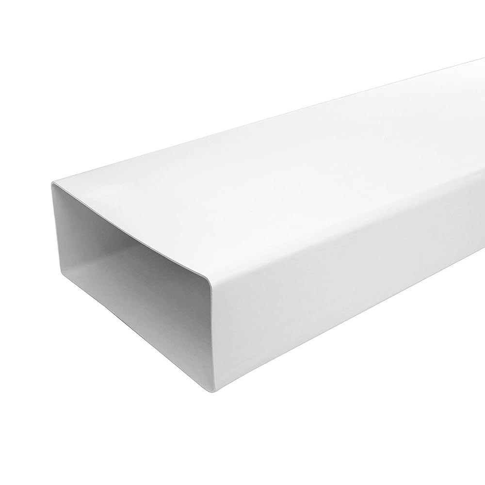 EASYTEC® Montagefertiges Mauerkasten-Set | DN Ø 150 mm | 220 x 90 | MK-SET1 | Edelstahl-Jalousie, Teleskoprohr, zweite Rückstauklappe, 2 m Flachkanal 220 x 90 mm, Verbinder, Umlenkbogen, Übergangsstück