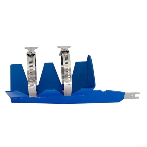 Image of Spray Can Shaker for Reciprocating Saw - Dual Strap Paint Mixer for 2-3 Inch Containers - Fast Mixing Tool for DIY Blue