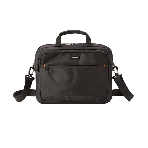Amazon Basics Laptop Tablet Carrying Case with Shoulder Strap and Grab Handles, 14-inch, Black, Compartments for Storage by Amazon Basics - Image 5