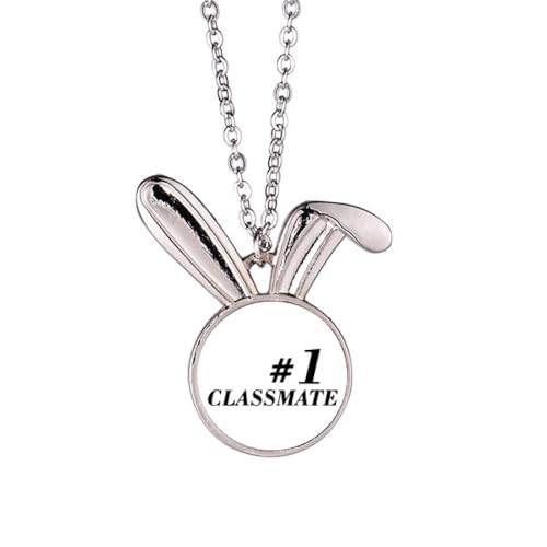 番号1の同級生の卒業シーズン かわいいうさぎネックレスアクセサリー記念品
