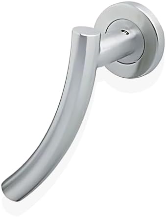 HANDLESTORE Silver Door Handle Set – Modern Arched T-Bar Internal Door Handles with Latch & Hinges – Interior Door Handle Lock for Kitchen & Home Doors