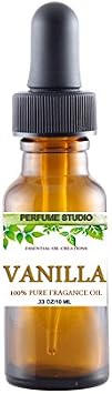 Vanilla Perfume Oil - 15ml Amber Glass Dropper Bottle - Premium Grade Concentrated Vanilla Fragrance Oil Used for Burners, Diffuser, Soap Making, Candle Making, Car Freshener, and Perfume Making.