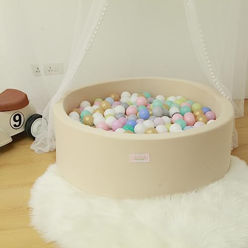 Foam Ball Pit for Toddlers, 35 Inch Baby Ball Pit Soft Round and Easy to Set or Clean, Baby Playpen Ball Pool is Ideal Gift for Kids-Balls NOT Included