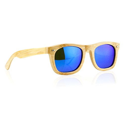 Polarized Genuine Bamboo lightweight Wood Entire Frame Vintage Handcraft Sunglasses Mens Womens Eyewear