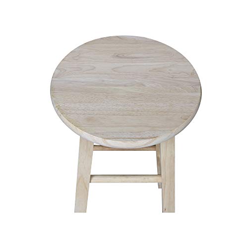 International Concepts 30-Inch Round Top Stool, Unfinished #TOP3
