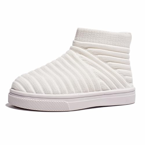 Newsonet Baby Shoes Boys Girls First Walking Breathable Non Slip Walker Barefoot Mesh Sneakers Soft Sole White Size 18-24 Months Toddler