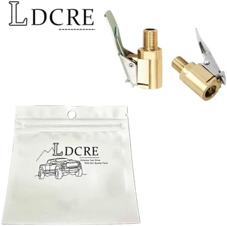 LDCRE Tire Air Chuck with Clip Adapter, Brass Locking Tire Inflator Nozzle Adapter Connect, No Leakage Tire Chucks for Vehicle Inflator Compressor Pump Connect Accessories Tool 8mm 2Pack — view 6