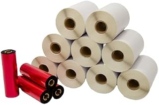 12 Rls 2.400 Etiqueta 10x15 100x150 Serrilha + 6 Ribbon Cera