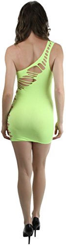 Image of ToBeInStyle Women's Stretch See Through Fishnet Novelty Mini Rave Party Dress