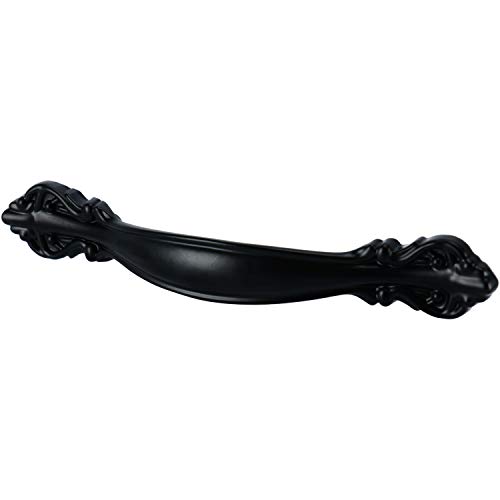 Homend 10 Pack Flat Black Cabinet Hardware Handle Pull, 2-1/2" (64Mm) Hole Center,4-1/2" Overall Length, Drawer Handle Dresser Kitchen Cupboard Furniture Hardware Door Pull (Black) #TOP6