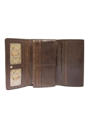 Mancini Ladies' RFID Secure Trifold Leather Wallet in Black4