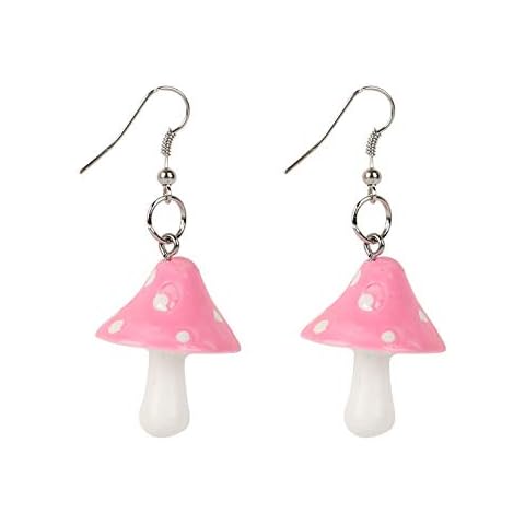 Pingyongchang Colourful Mushroom Dangle Earrings Cover
