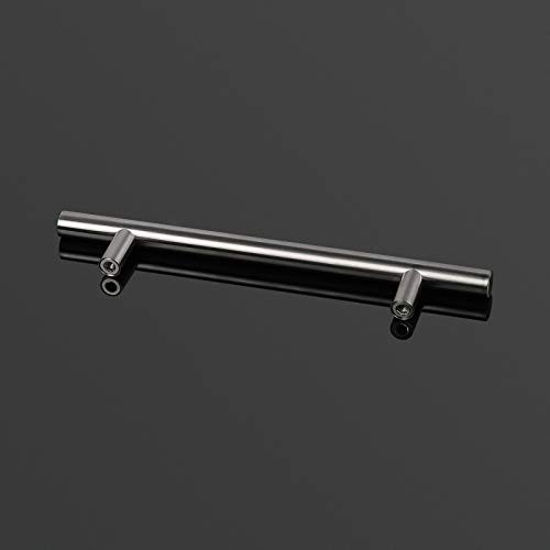 Gobrico Satin Nickel Cabinet Pulls 6-3/10 Hole Centers Brushed Nickel Cabinet Hardware Euro T Bar Stainless Steel Drawer Pulls Dresser Knobs-5 Pack #TOP2