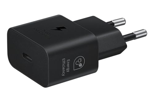 Samsung Schnellladeadapter, Energieeffizientes Ladegerät, USB-C, 25 Watt, Schwarz, EP-T2510N