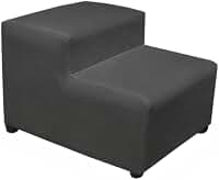 Escadas Estofada Escadinha 2 Degraus Para Pet Gato Cachorro Subir No Sofá Luxo Antiderrapante Suede(Cinza)