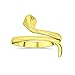 Produktbild Bling Jewelry Minimalistischer, Zarter, Dünner, 1Mm Breiter, Stapelbarer Bypass-Wickel-Schlangenring Für Teenager, 14K Vergoldet, 925Er Sterlingsilber
