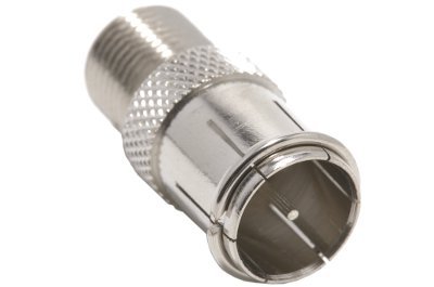 F-Type Male Push On to F-Type Female Adapter