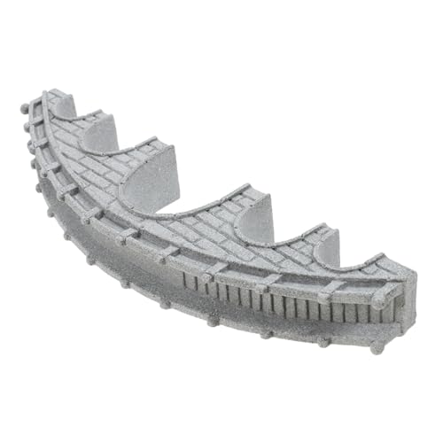 Milisten Adornos De Puente De Piedra Juguetes De Carretilla Decoración del Puente del Jardín Decoración En Miniatura Decoración De Puente De Cuerda Acuario Puente Polvo De Piedra Azul Grey