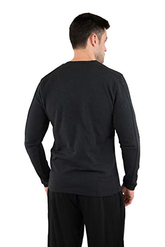 INTIMO Luxury Fleece Henley Black2