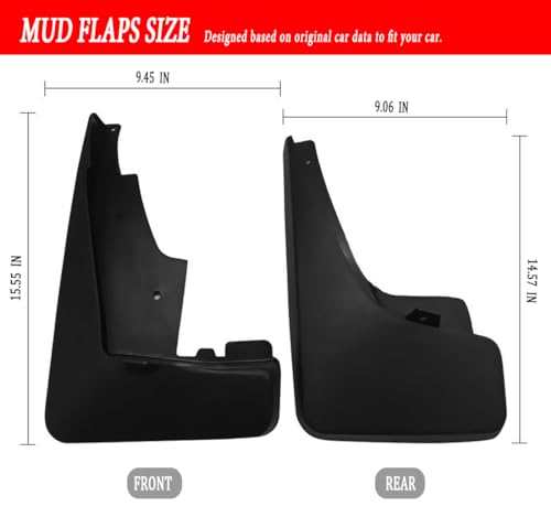 Image of Mud Flaps Guards Fit for 2011-2021 Jeep Patriot, Front & Rear Splash Guards Accessories - 4 Pc, Black