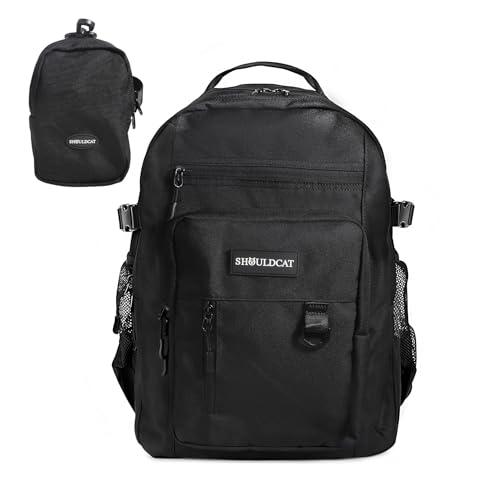 [SHCER] リュック レディース メンズ 通勤 通学 28L大容量 【5層13ポケット収納】 リュックサック 15.6インチPC 防水 撥水 おしゃれ 高校生 大学生 男女兼用 旅行 ブラック