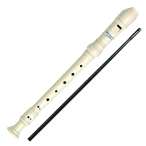 Performance Plus Recb-Wp 3 Piece Student Soprano School Recorder, White - Educator Approved #TOP2