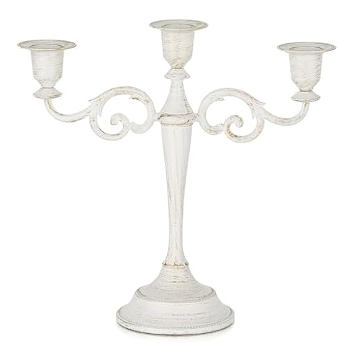 Sziqiqi Portavelas Candelabro 3 Brazos, Blanco Candelabro Decorativos de Velas para Centro de Mesa Decoración para Boda Navidad Evento Fiesta | Ya disponible en tu tienda friki favorita! En mundofriki.es!