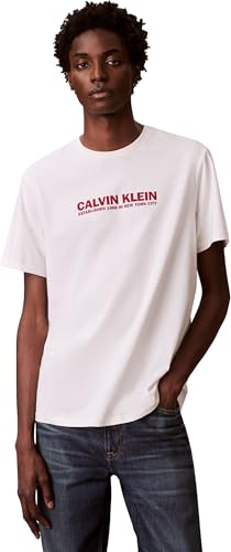 Calvin Klein SS 30s WHSL SP GRAP LV04RE820G, Blanco, M, Blanco (Blanco y Gris), M