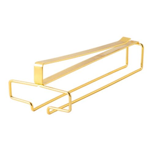 YERUNGT Wine glass holder, Hanging Wine Glasses Storage Hanger Organizer, Metal Stemware Holder, Wine Glass Rack Under Cabinet, upside down red wine glass rack(Gold)