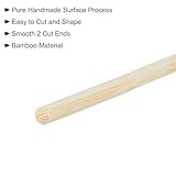 sourcing map Wooden Dowel Rods,40cm/16 Round Dowel Rod Wood Sticks,3mm/0.12" Bamboo Stick for Arts Crafts, Photo Booth Props, DIY Building Model,50 Pack - Image 4