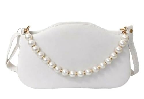 neocraft Mini Pearl Shoulder Bag for Women, Cute Hobo Clutch Purse, Trendy Pearl Strap Handbag, Small Evening Party Tote-picture-14
