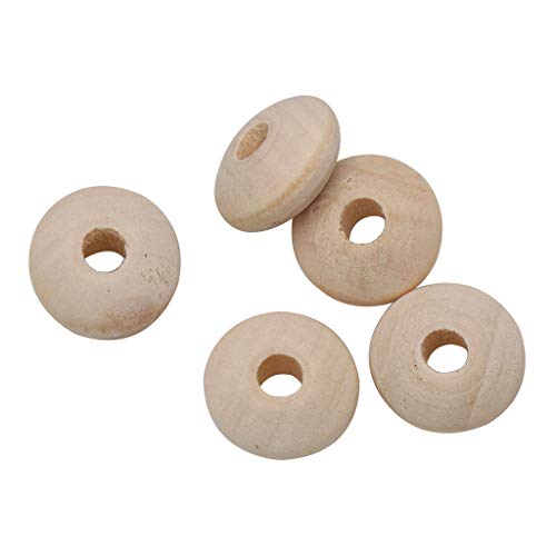 Baosity 50 Pieces Diy Wooden Beads 8X15Mm Loose Spacer Charms Natural Wood Bead Beads For Jewelry Making Crafts #TOP7