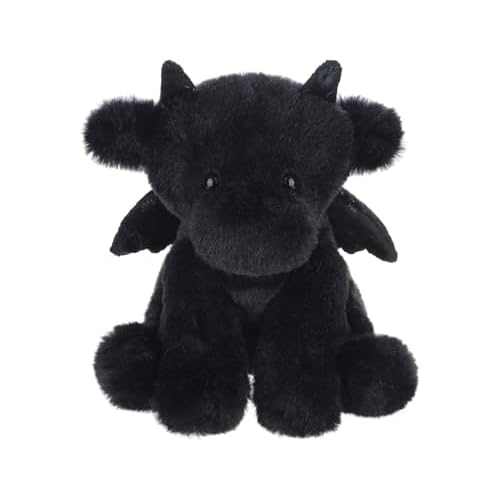 Apricot Lamb Vid Dragon Black Stuffed Animals for Kids, Soft Cute Plush Toys for Baby Girl and Boy, Fluffy Vid Dragon Black 7.9 Inches