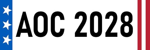 AOC 2028 Bumper Sticker Alexandria Ocasio-Cortez Bumper Sticker White