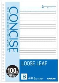 (まとめ買い)キョクトウ コンサイスルーズリーフ100枚 B罫 LLC10B 00329888 〔10冊セット〕日本ノート