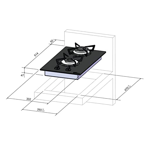 FISCHER COOKTOP À GÁS 2 BOCAS MESA VIDRO PRETO BIVOLT – 7726-11474