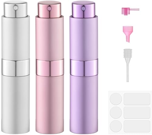 Fusupak Perfume Atomizer Travel Bottle Refillable: Cologne Sprayer Portable for Men - Mini Spray Empty for Refill - 8ml Small Size Purple