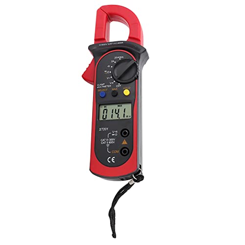 Digital Clamp Meter,Automatic 3 3/4-digit Digital Multimeter for Diode DCAC Voltage Tester,with Overload (Red)