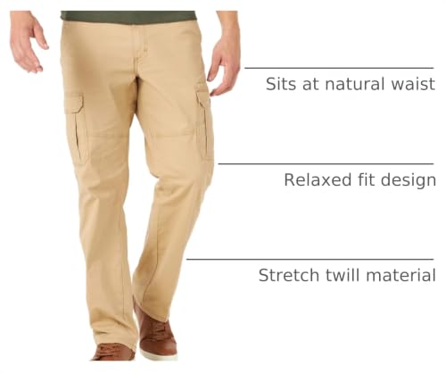 Image of Wrangler Authentics Men's Relaxed Fit Stretch Cargo Pant