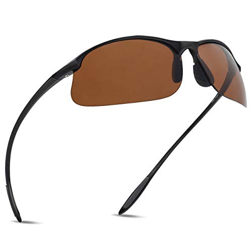 JULI Polarized Sports Sunglasses for Men Women Tr90 Unbreakable Frame for Running Fishing Baseball Driving MJ8002