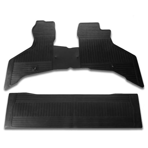 ダイハツ 対応 ハイゼットカーゴ ゴムフロアマット R3.12- / S700V・S710V・S700W・S710W フロント/リア セット ラバーマット【H21001】